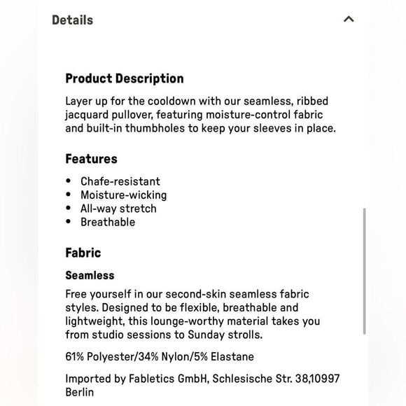 Fabletics Avaline Seamless Long Sleeve Hoodie - Picture 2 of 5